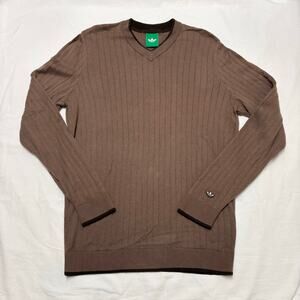 adidas Originals Cashmere Knit Golf Sweater Men’s Brown 70% Cotton 30% Cashmere